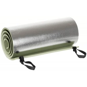 MFH-Isomatte, EVA-Schaum, aluminiumbeschichtete Gummibänder, Verpackung grün