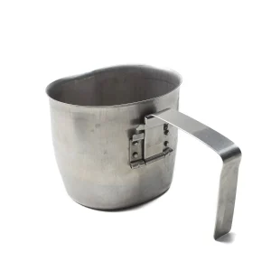 Original Österreichische Bundesheer Feldflasche Edelstahlbecher Klappgriff Militärausgabe